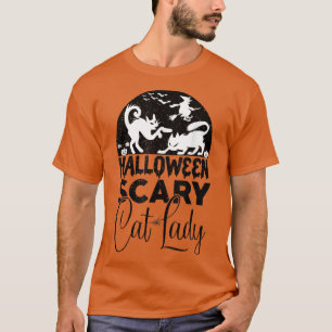 Camiseta Vintage Scary Halloween disstume a gato asustado