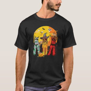 Camiseta Vintage Schnauzer Witch Pumpkin Halloween