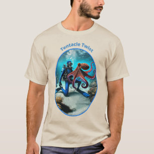 Camiseta Vintage SCUBA Diver Danzando con un gran URM de pu