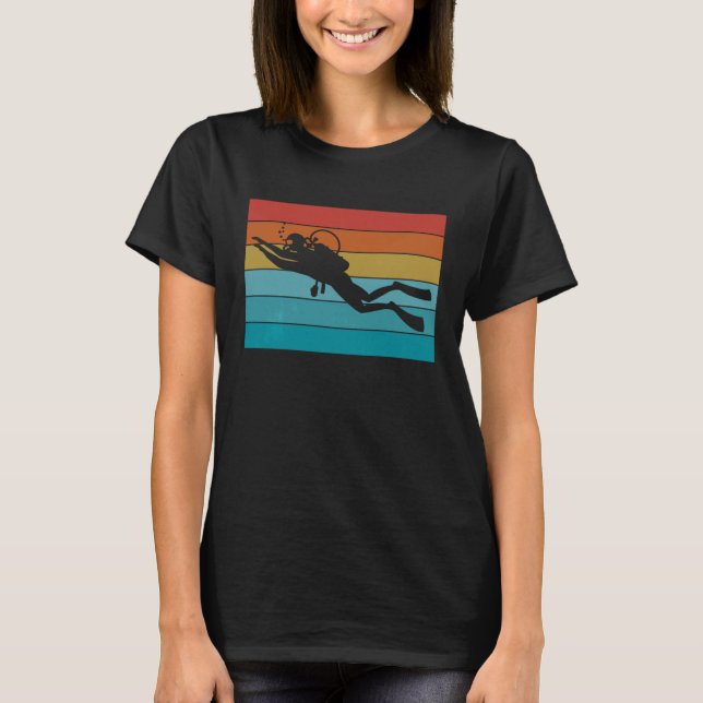 Camiseta Vintage Scuba Diving Retro Dive Diver (Anverso)