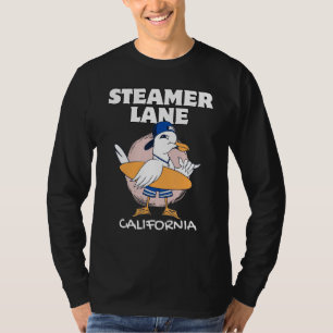 Camiseta Vintage Seagull Ré de Vapor STEAMER LANE CALIFORNI