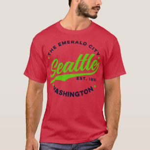 Camiseta Vintage Seattle Emerald City Washington USA 1