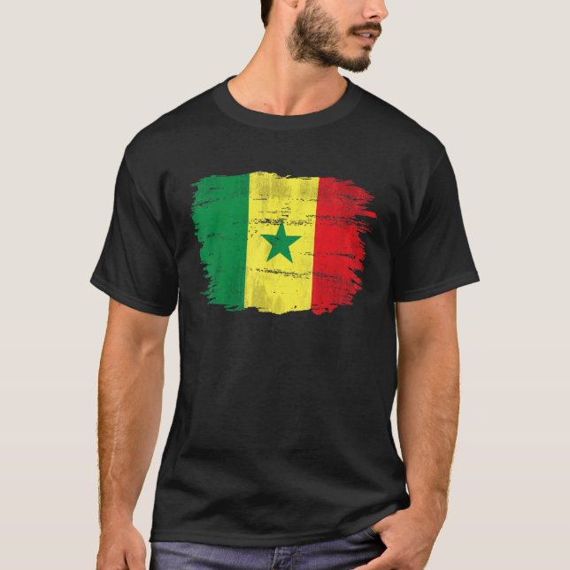 Camiseta Vintage Senegal Flag For Senegalese (Anverso)