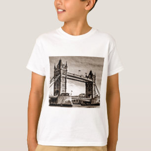 Camiseta Vintage Sepia London Tower Bridge
