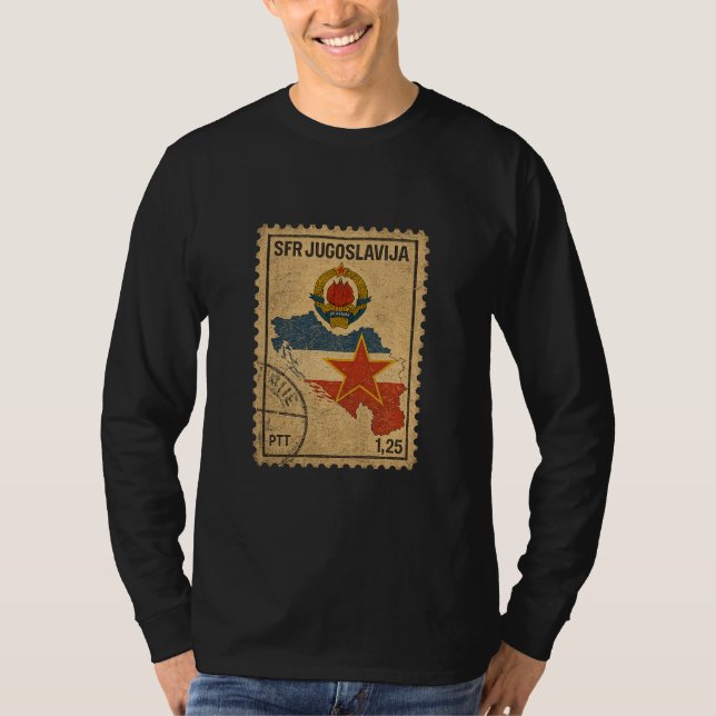 Camiseta Vintage SFR Yugoslavia Stamp Design T-Shirt (Anverso)