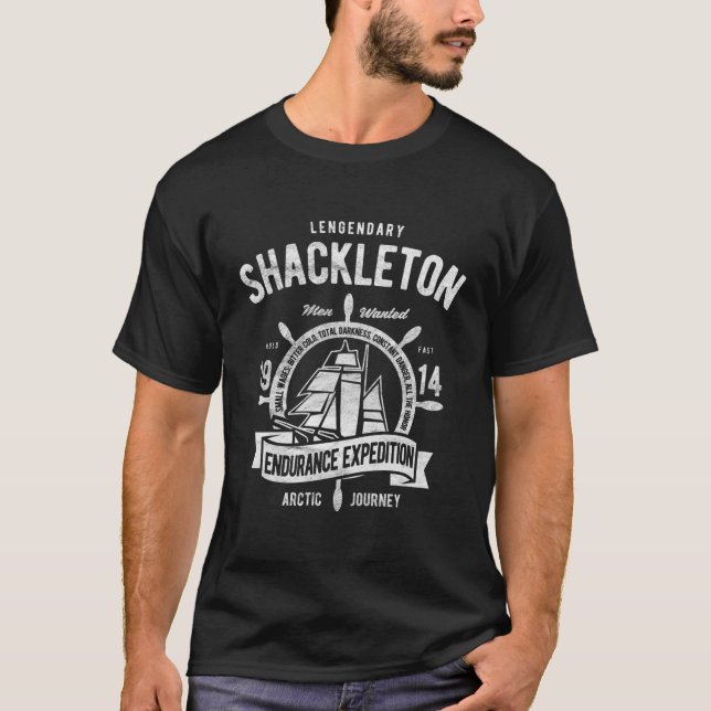 Camiseta Vintage Shackleton Expedition Antártida (Anverso)