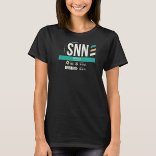 Camiseta Vintage Shannon SNN Código de Aeropuerto Retro Día
