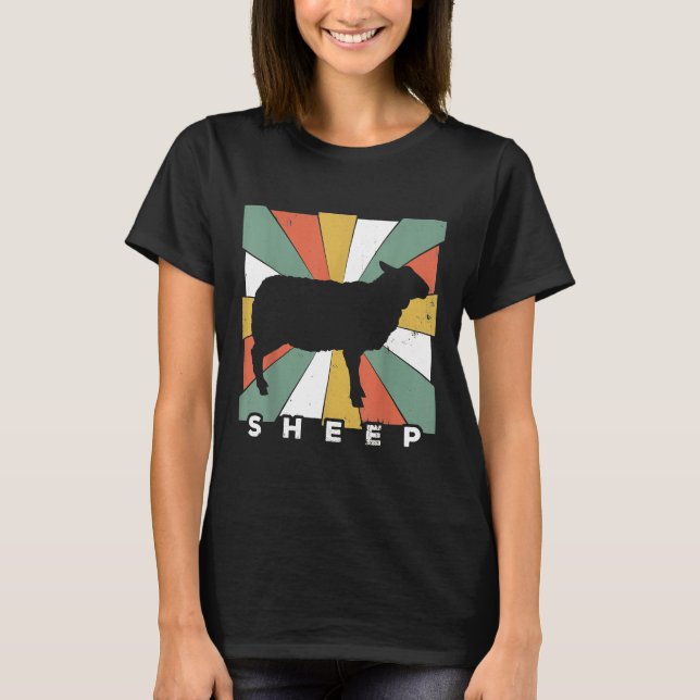 Camiseta Vintage Sheep Lover Retro Style Animal (Anverso)