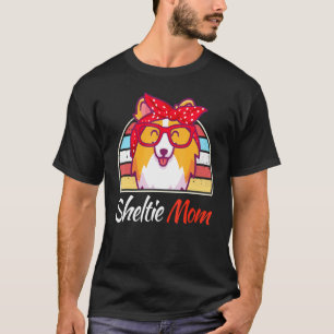 Camiseta Vintage Sheltie Mom Shetland Sheepdog Mama Dog
