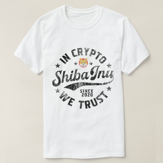 Camiseta Vintage Shiba Inu Crypto Design (Diseño del anverso)