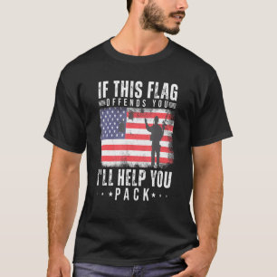 Camiseta Vintage Si esta bandera te ofende te ayudaré a Pac