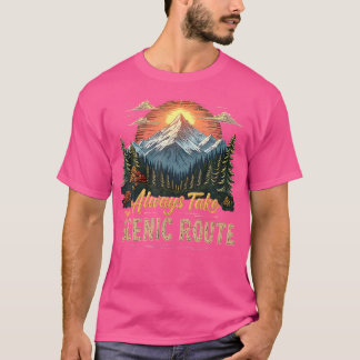 Camiseta Vintage Siempre Tome El Escenario Campamento De Mo