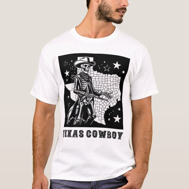 CAMISETA VINTAGE SKELETON COWBOY (Anverso)