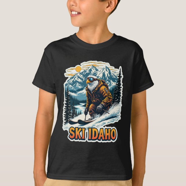 Camiseta Vintage Skiing Eagle Design  (Anverso)