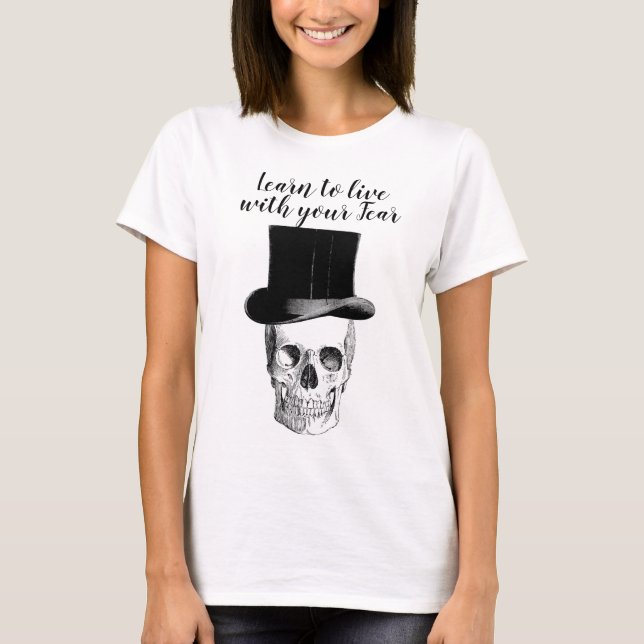 Camiseta VINTAGE SKULL white tee (Anverso)