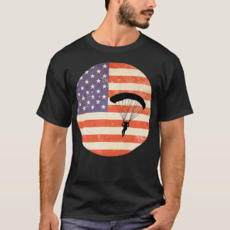 Camiseta Vintage Skydiver American Parachuelo Distress Skyd
