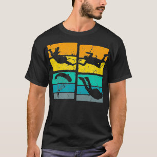 Camiseta Vintage Skydiving Retro Skydiver Parachute