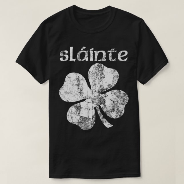 Camiseta Vintage Slainte Cute Chequea Buena Salud Diversión (Diseño del anverso)