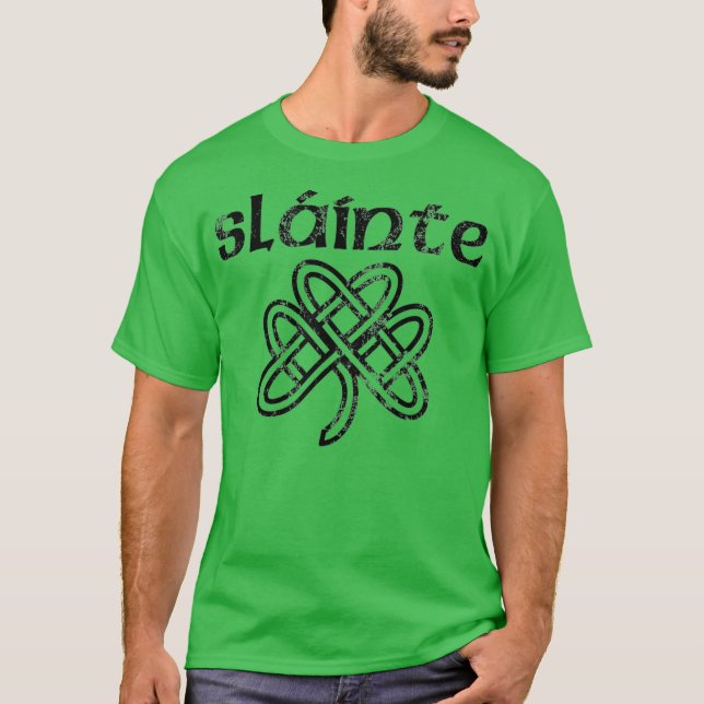 Camiseta Vintage Slainte Cute Saludos Buena Salud Diversión (Anverso)