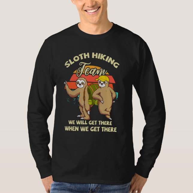 Camiseta Vintage Sloth Hiking Team Sloth (Anverso)