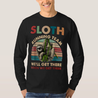 Camiseta Vintage Sloth Running Team Llegaremos Ahí Funny S