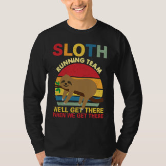 Camiseta Vintage Sloth Running Team We'll Get There   Sloth