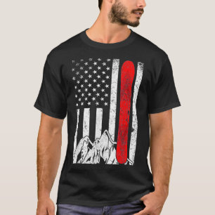 Camiseta Vintage Snowboard Gigante estadounidense de bander