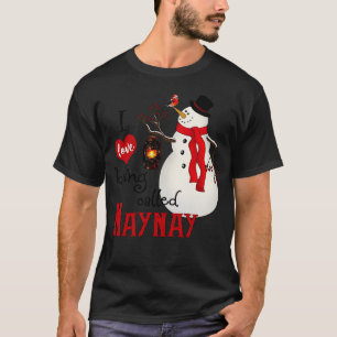 Camiseta Vintage Snowflakes Snowman me encanta ser llamado