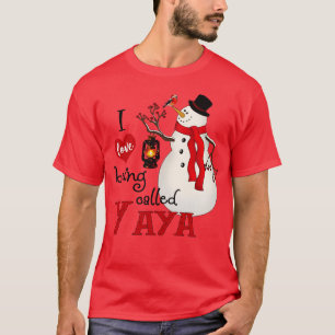 Camiseta Vintage Snowflakes Snowman me encanta ser llamado