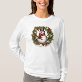 Camiseta Vintage Snowman Navidades