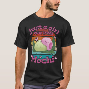 Camiseta Vintage sólo un chica que ama el mochi japonés nue