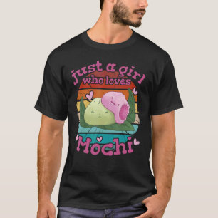 Camiseta Vintage sólo un chica que ama el mochi japonés nue