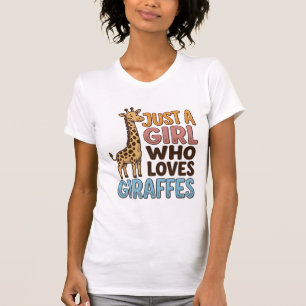 Camiseta Vintage Solo Una Chica Que Ama Las Jirafa