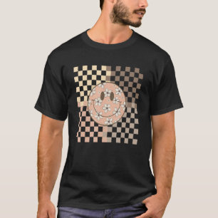 Camiseta Vintage Sonriente Cara Daisy Flower Verificada Por