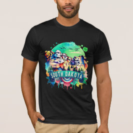 Camiseta Vintage South Dakota Map T-Shirts  Retro us state
