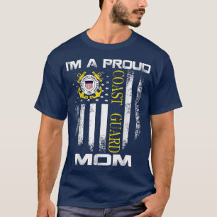 Camiseta Vintage, Soy Una Orgullosa Guardia Costera Mamá Co