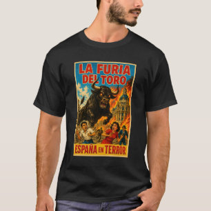 Camiseta Vintage Spain Bull Retro Monster Art