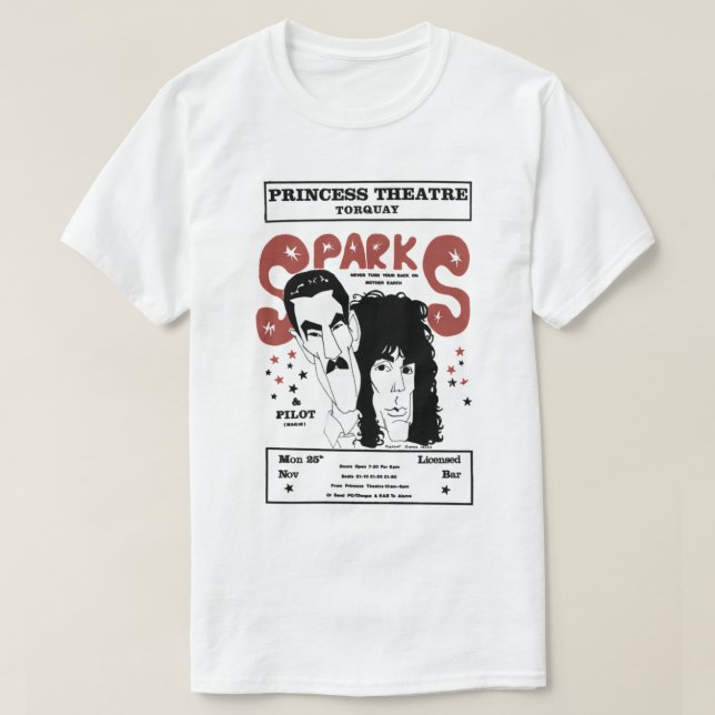 Camiseta Vintage Sparks - Navidades turísticos de 1974 (Diseño del anverso)