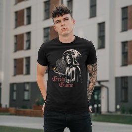 Camiseta Vintage Spooky Fun Grim Reaper Play Tennis Gótico