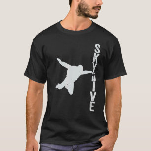 Camiseta Vintage Sport Skydiving Skydiving Man Silhouette
