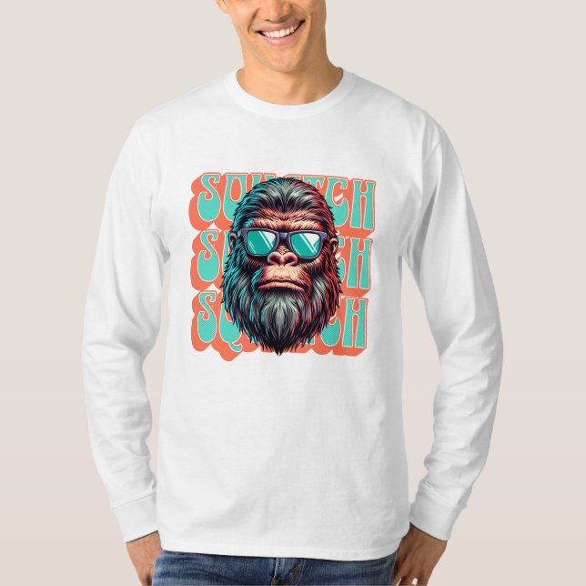 Camiseta Vintage Squatch Retro Style Cómic Pop Art (Anverso)
