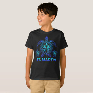 Camiseta Vintage St. Maarten Ocean Blue Sea Turtle Souvenir