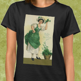 Camiseta Vintage St. Patrick's Day Lass, Lucky Shamrock