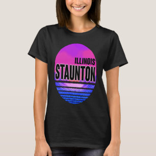 Camiseta Vintage Staunton Vaporwave Illinois