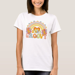 Camiseta Vintage Stay Groovy Flower Power
