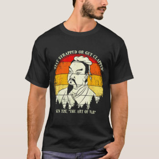 Camiseta Vintage Stay Strapped Or Get Clapped Funny Sun Tzu