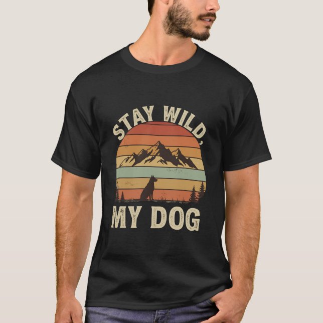 Camiseta Vintage 'Stay Wild My Dog'  (Anverso)