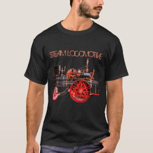 Camiseta VINTAGE STEAM LOCOMOTIVE Red Black