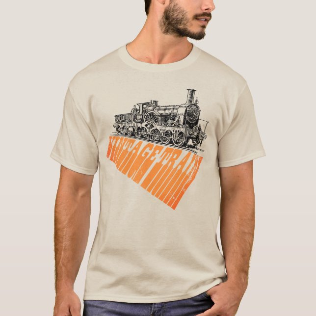 Camiseta Vintage Steam Train Graphic (Anverso)