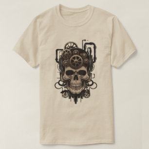 Camiseta Vintage Steampunk Skull